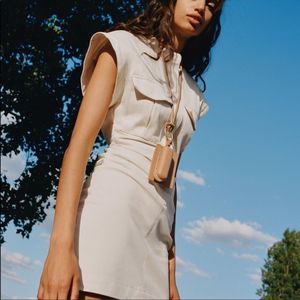 ZARA pleat pocket dress